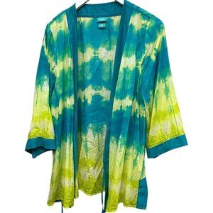 Calypso St. Barts x Target Kimono Swim Coverup M/L Silk Cotton Top No Belt